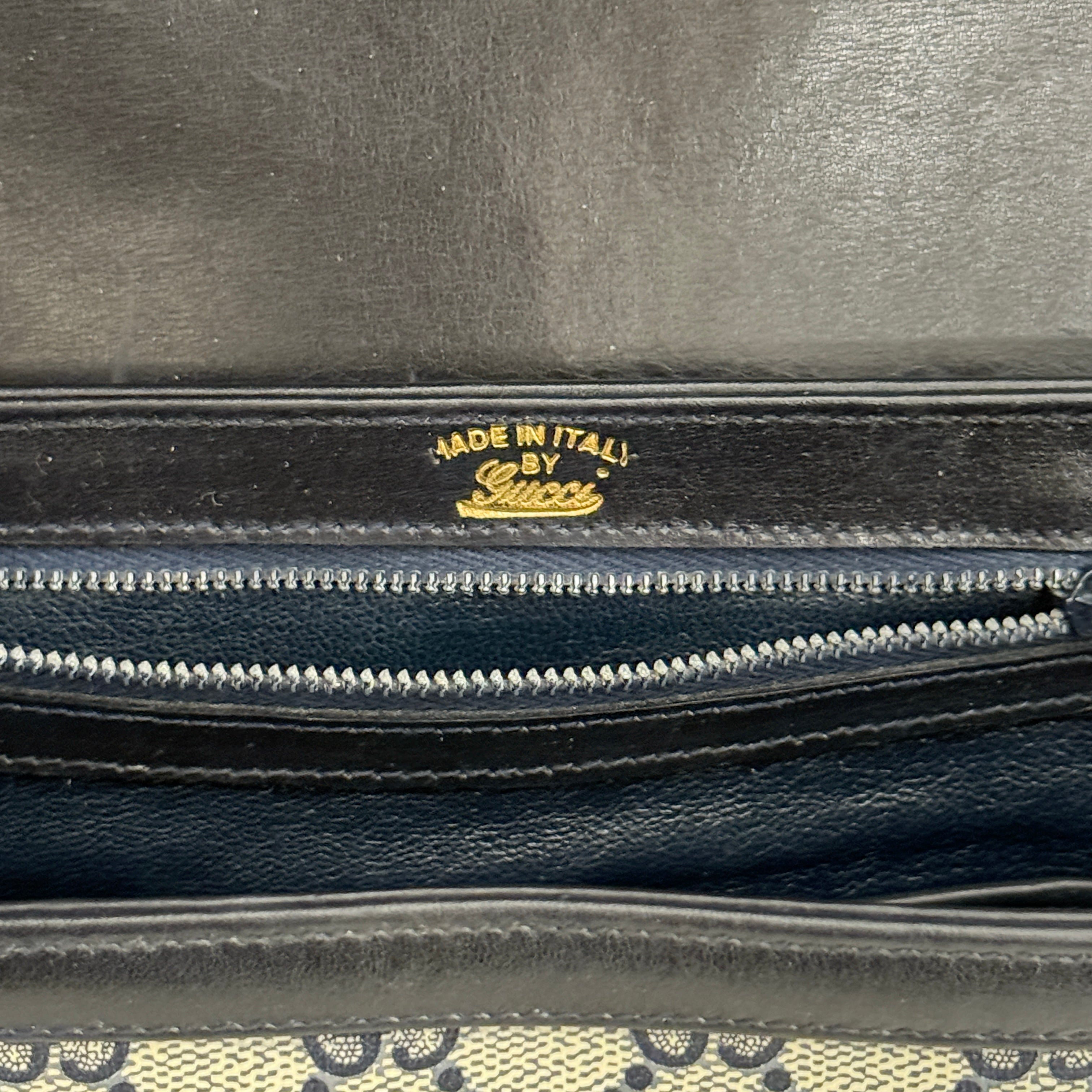 Navy GG Supreme Shoulder Bag