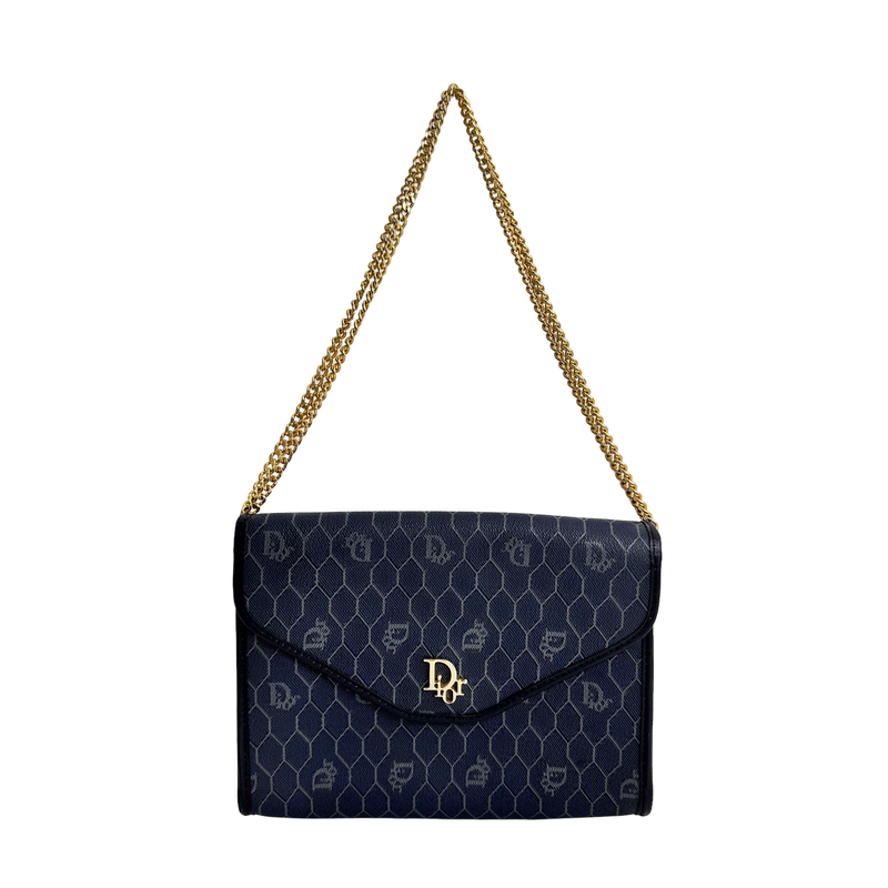 Navy Honeycomb Crossbody