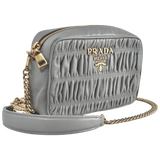 Light Grey Bandoliera Nappa Gaufre Bag
