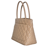Beige Caviar Medallion Tote