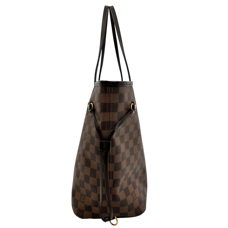 Damier Ebene Neverfull MM Rose Ballerine