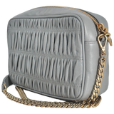 Light Grey Bandoliera Nappa Gaufre Bag