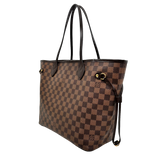 Damier Ebene Neverfull MM Rose Ballerine