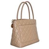 Beige Caviar Medallion Tote