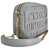 Light Grey Bandoliera Nappa Gaufre Bag