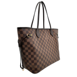 Damier Ebene Neverfull MM Rose Ballerine