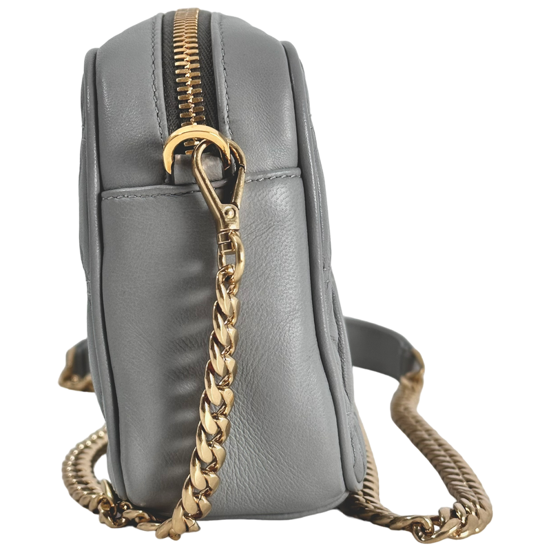 Light Grey Bandoliera Nappa Gaufre Bag