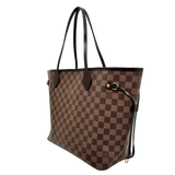 Damier Ebene Neverfull MM Rose Ballerine