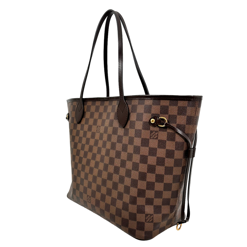 Damier Ebene Neverfull MM Rose Ballerine