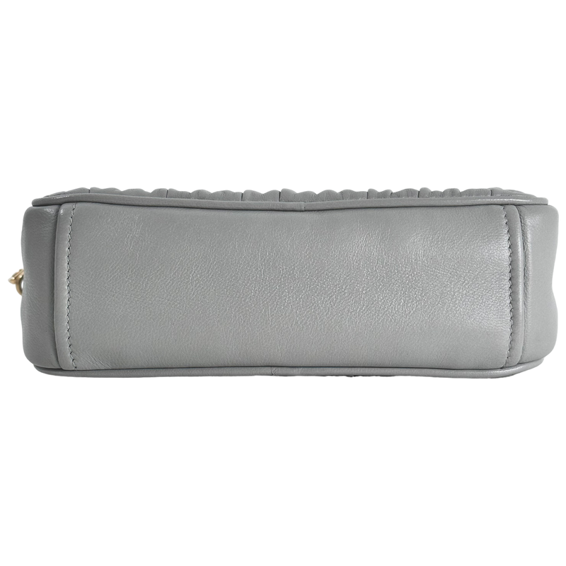 Light Grey Bandoliera Nappa Gaufre Bag