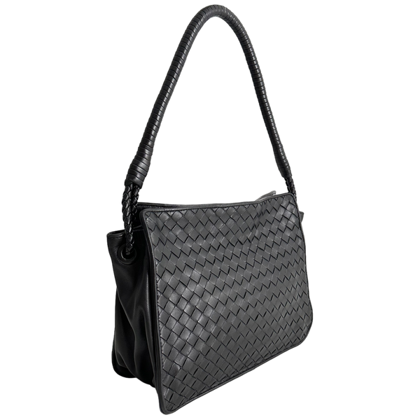 Intrecciato Leather Shoulder Bag