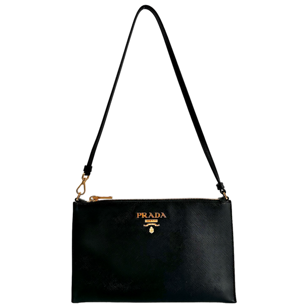 Black Saffiano Shoulder Bag