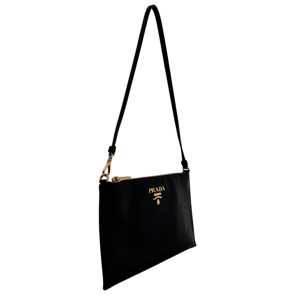 Black Saffiano Shoulder Bag