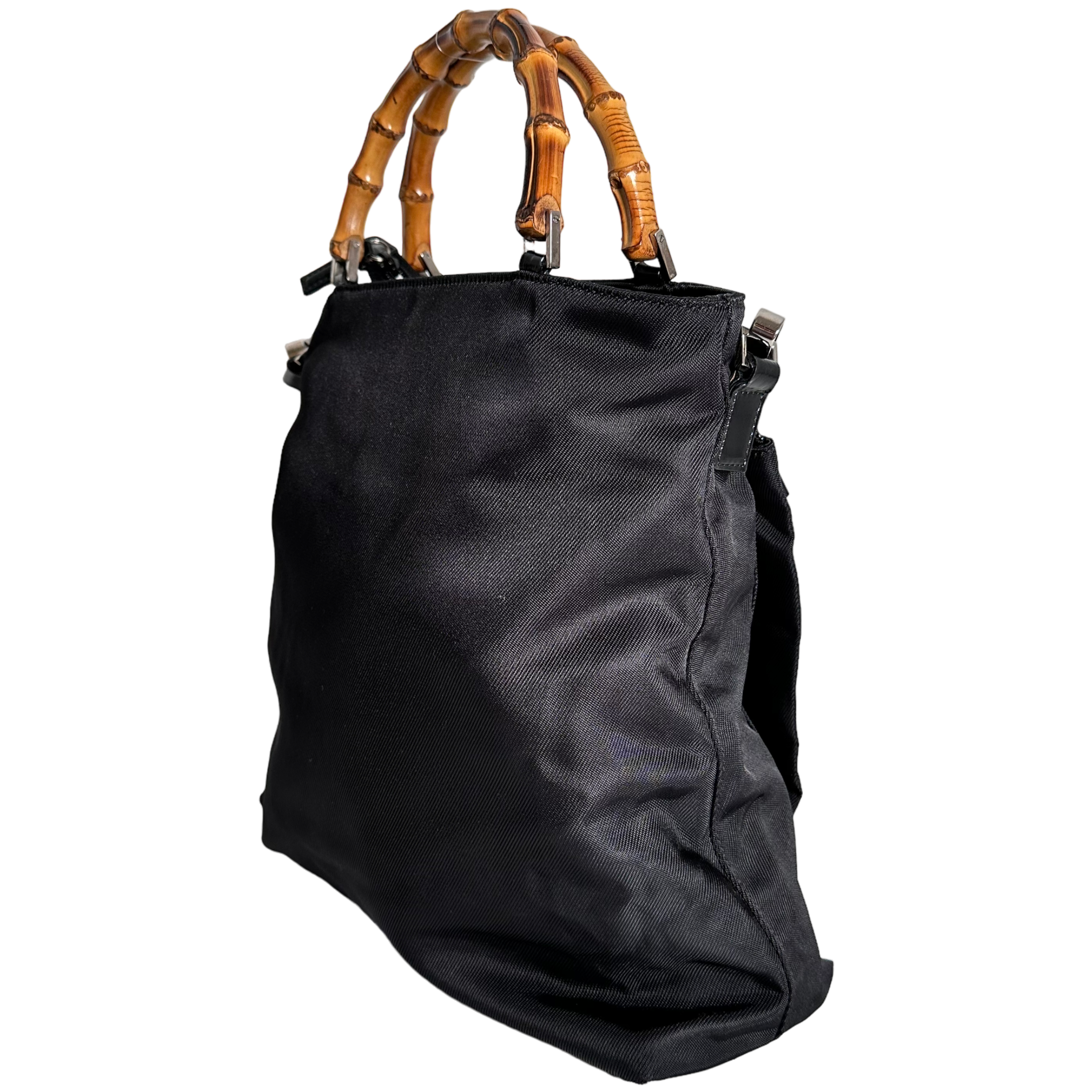 Bamboo Nylon Shoulder Bag