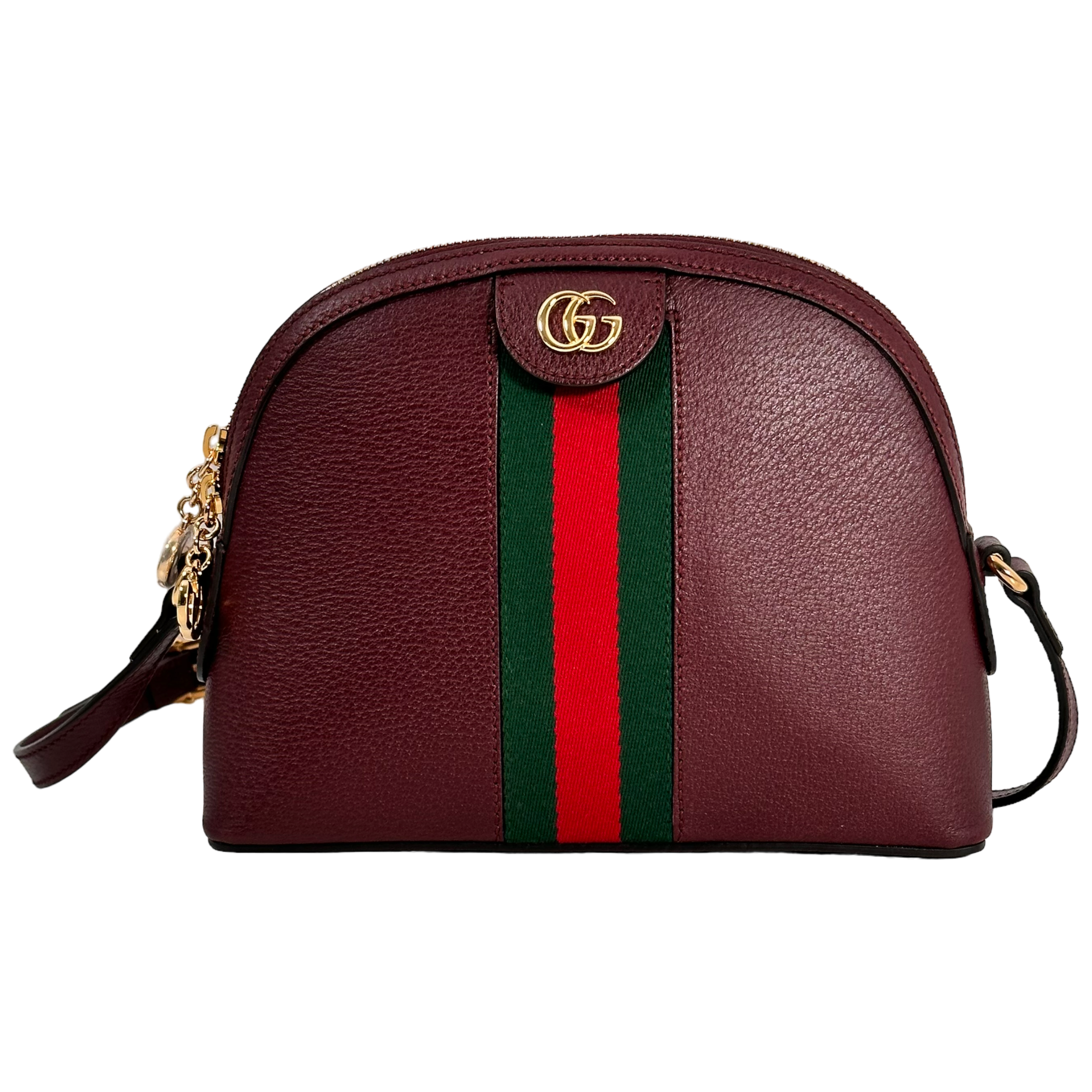 Burgundy Small Ophidia Shoulder Bag