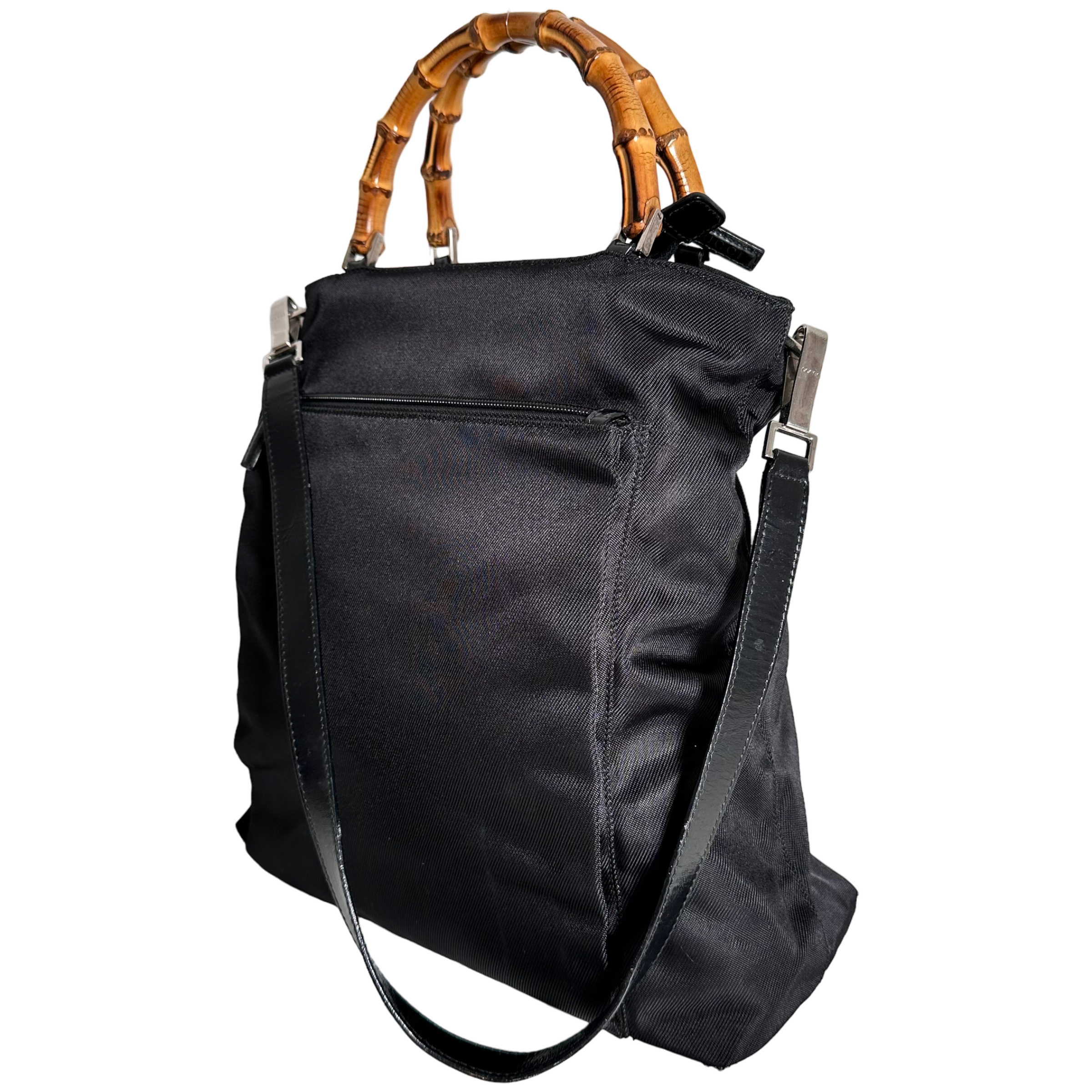 Bamboo Nylon Shoulder Bag