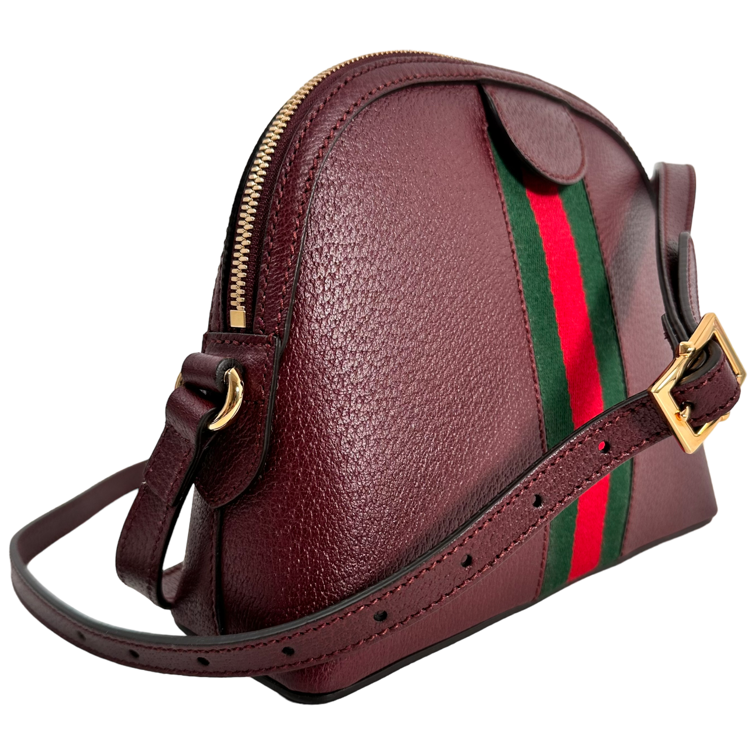 Burgundy Small Ophidia Shoulder Bag