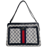 Vintage Navy and Red Stripe Shoulder Bag