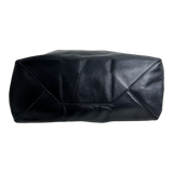 Black Leather Horizontal Cabas Tote