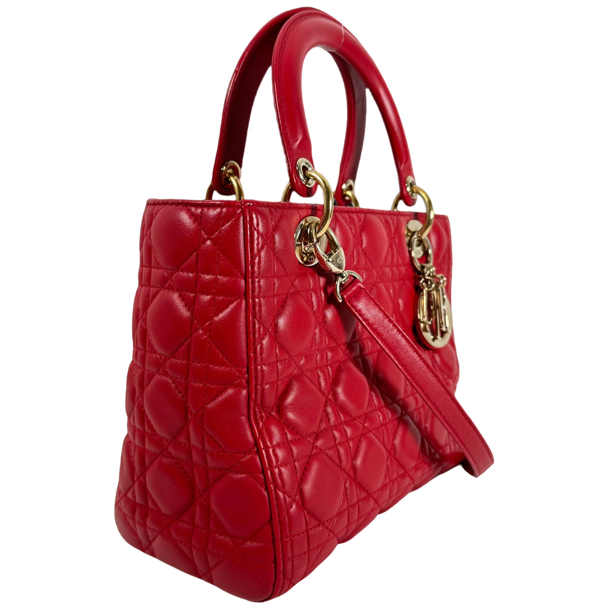 Red Medium Lady Dior