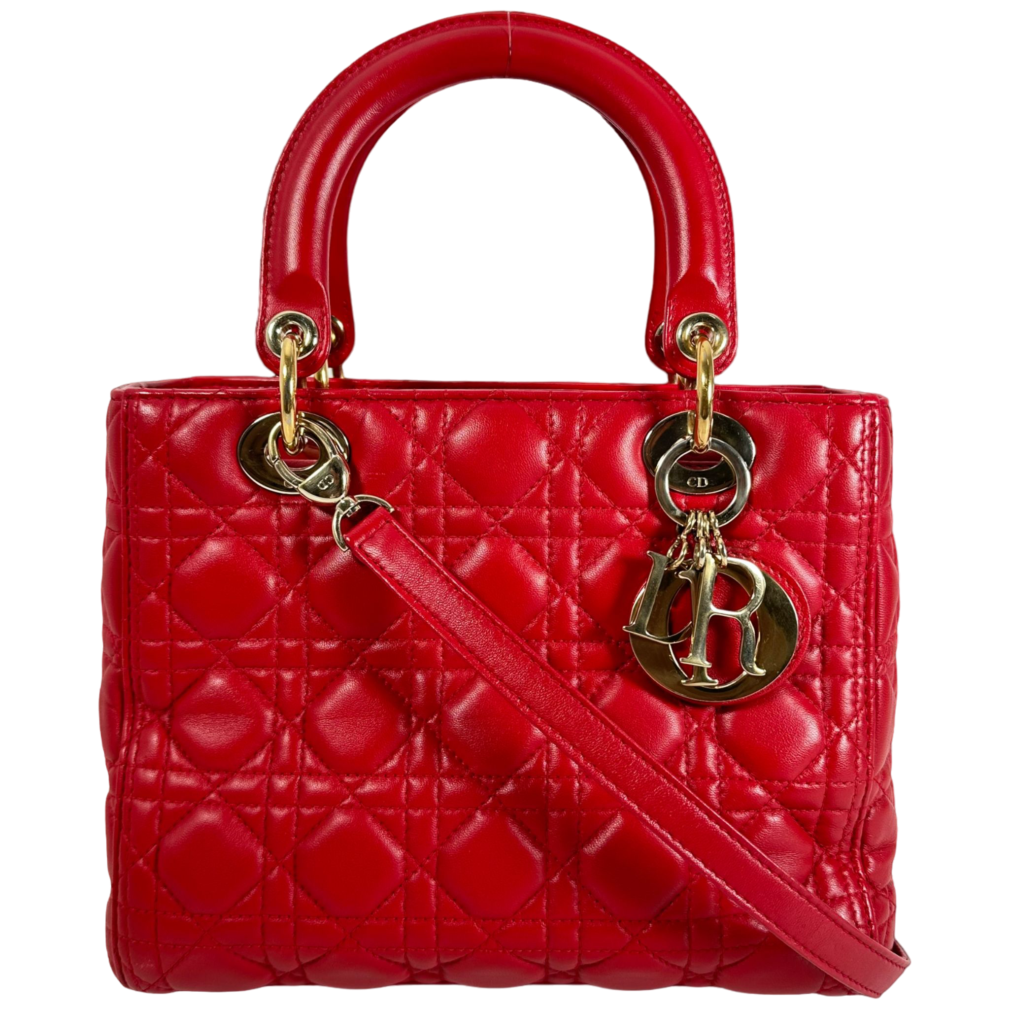 Red Medium Lady Dior