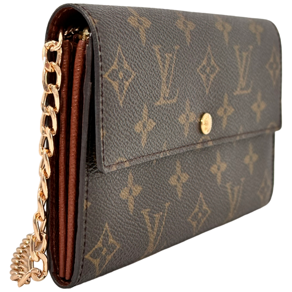 Monogram Money Wallet w/ Gold Chain