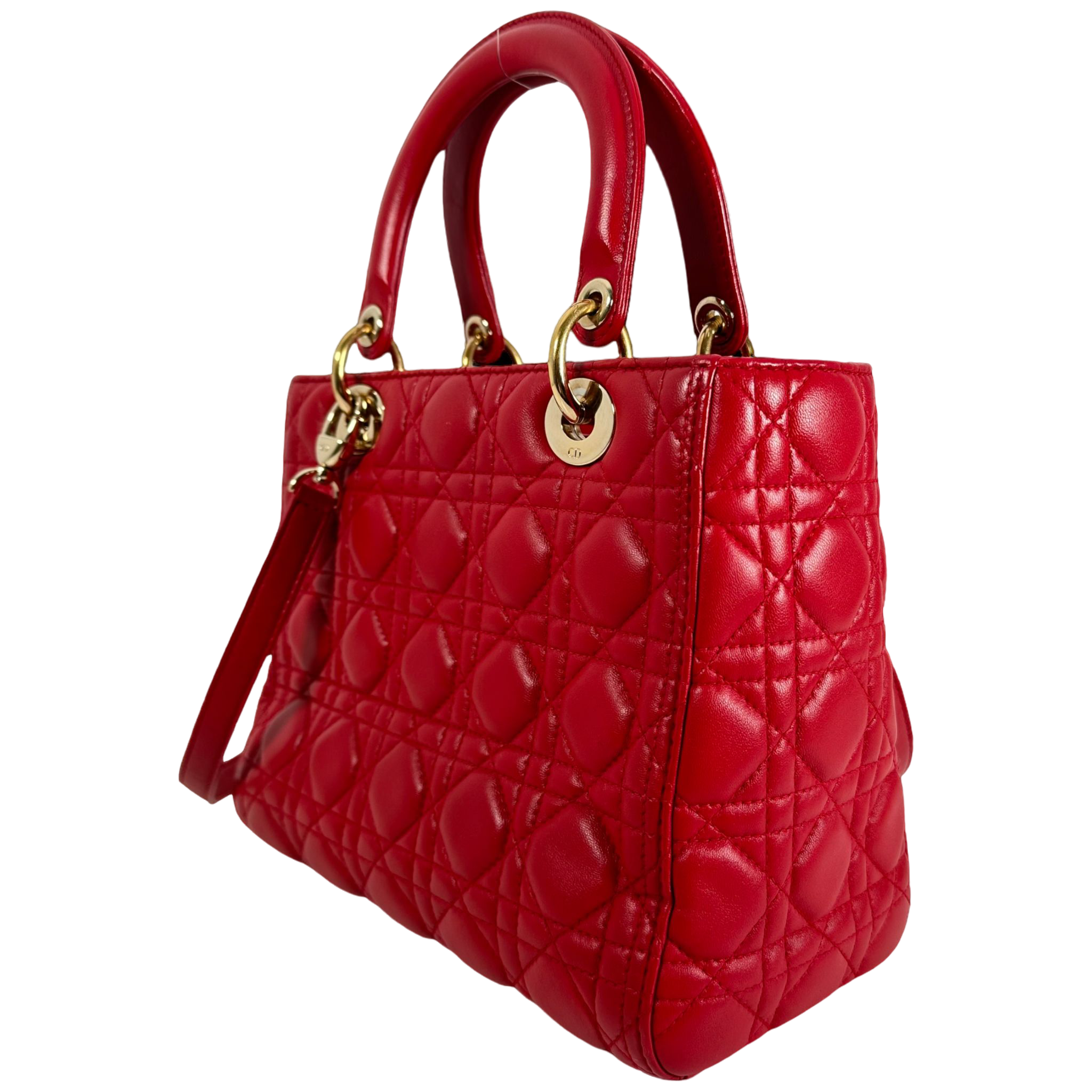 Red Medium Lady Dior