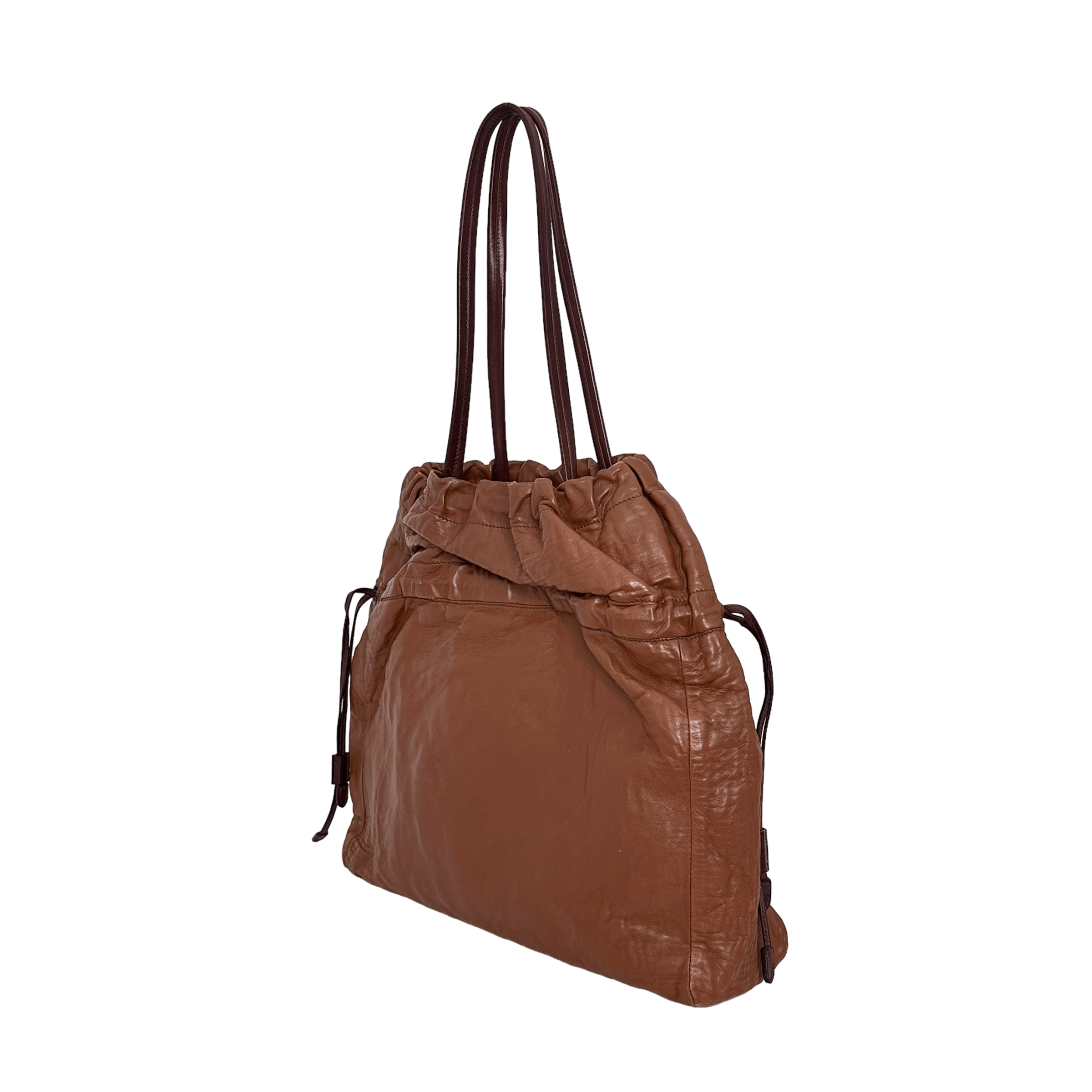 Brown Nappa Hobo Bag