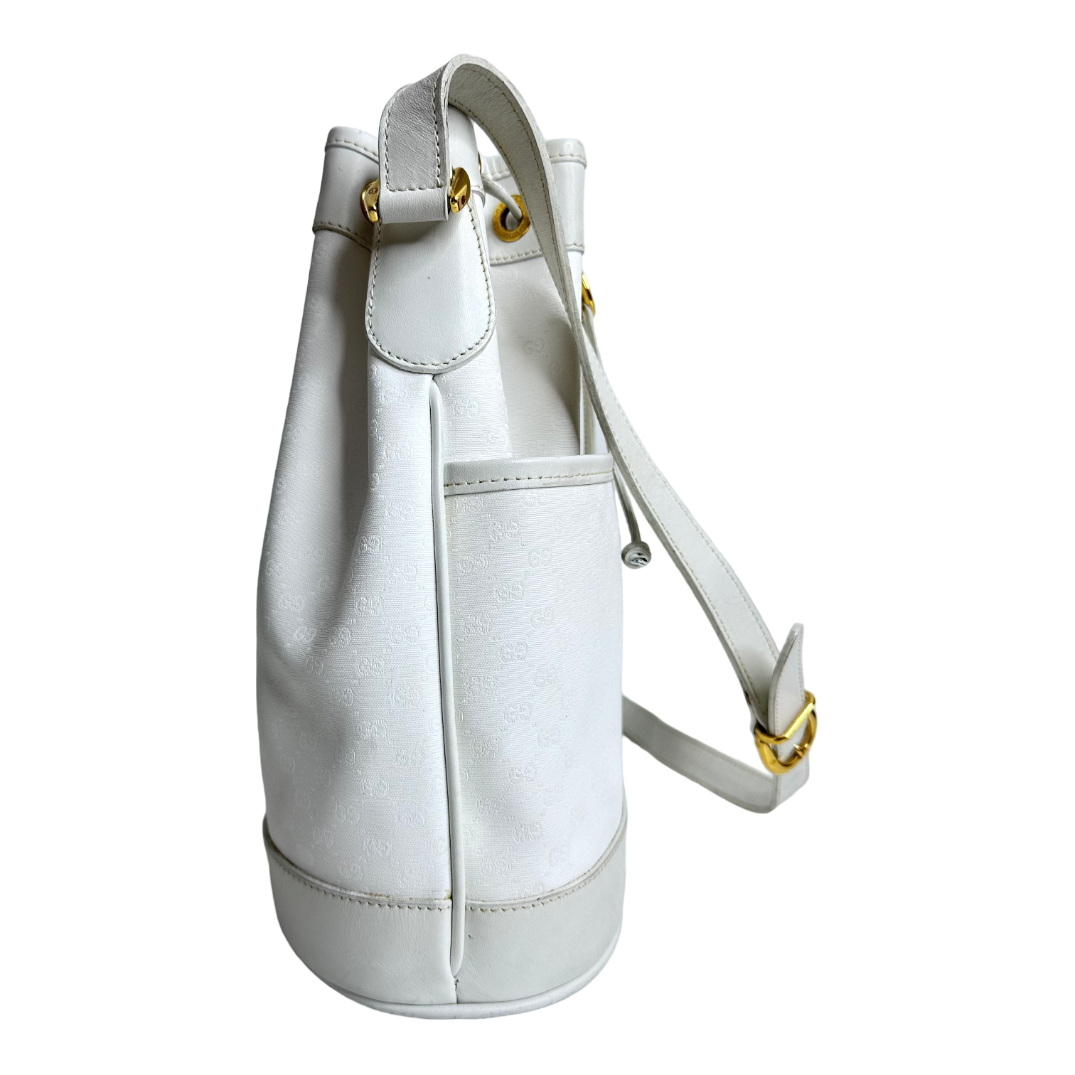 Vintage White Bucket Bag