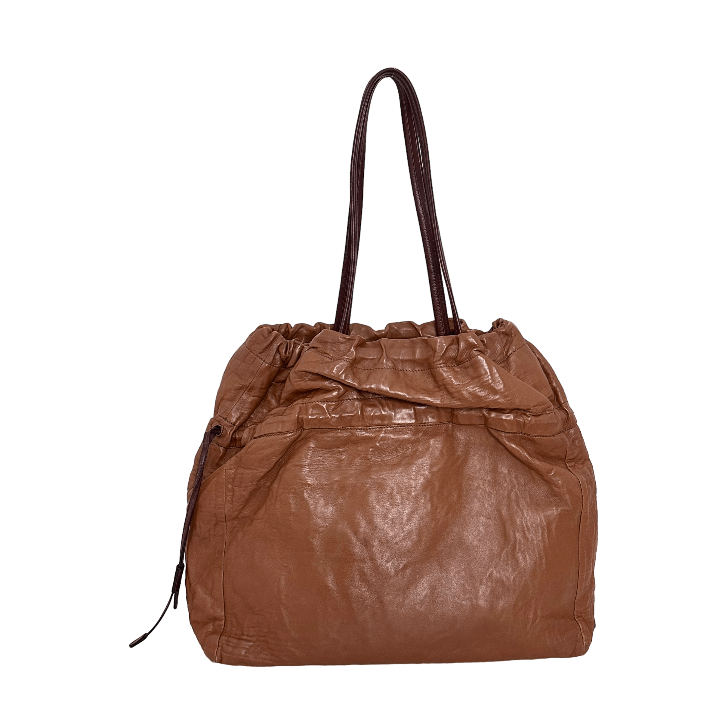 Brown Nappa Hobo Bag