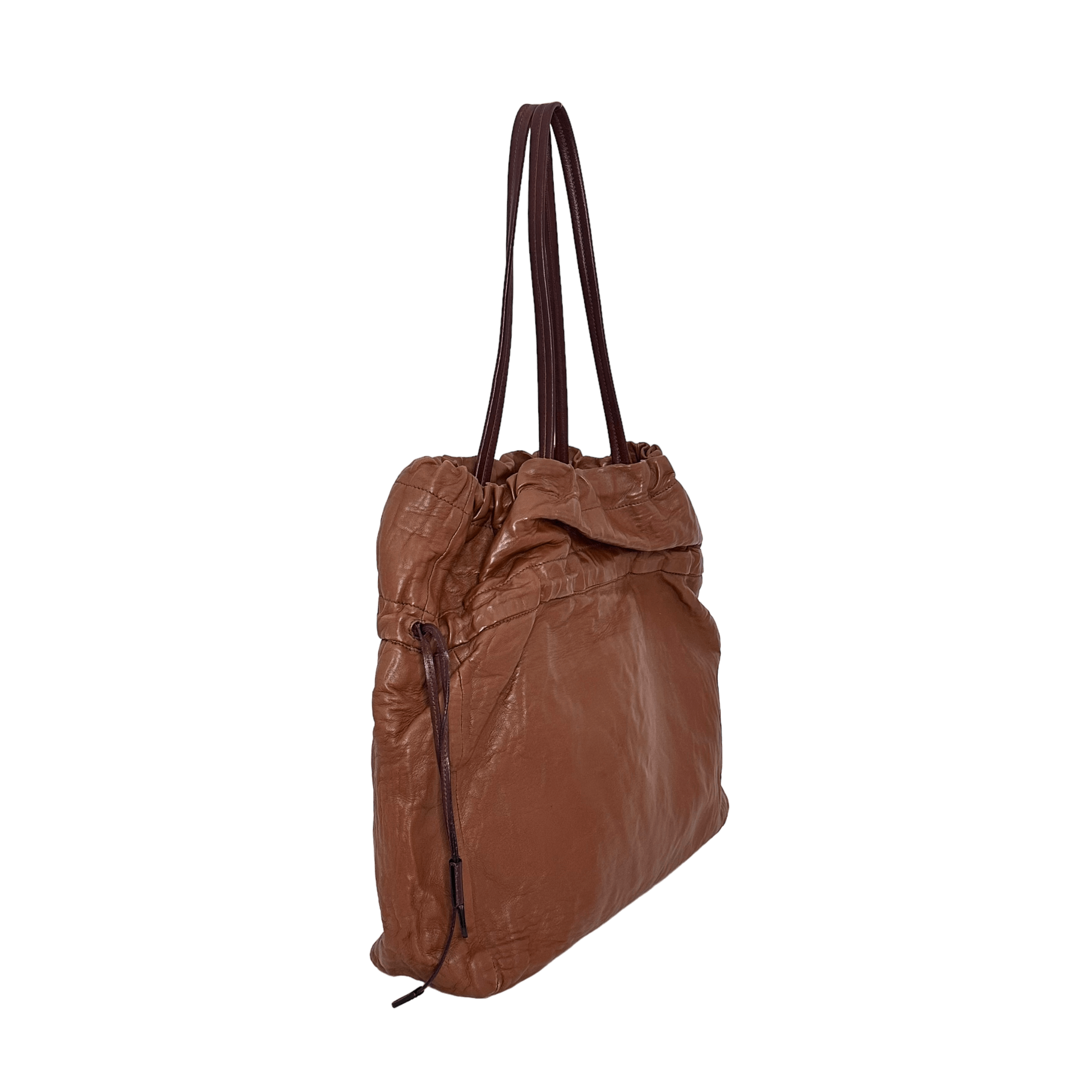 Brown Nappa Hobo Bag