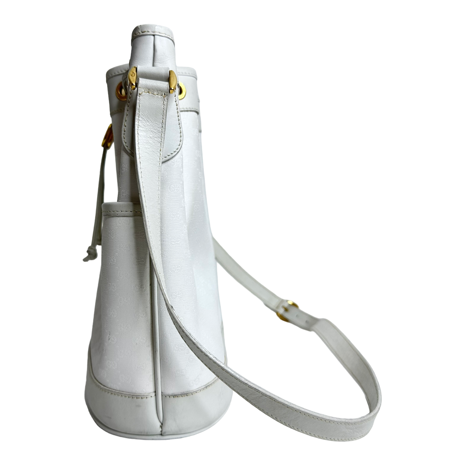 Vintage White Bucket Bag