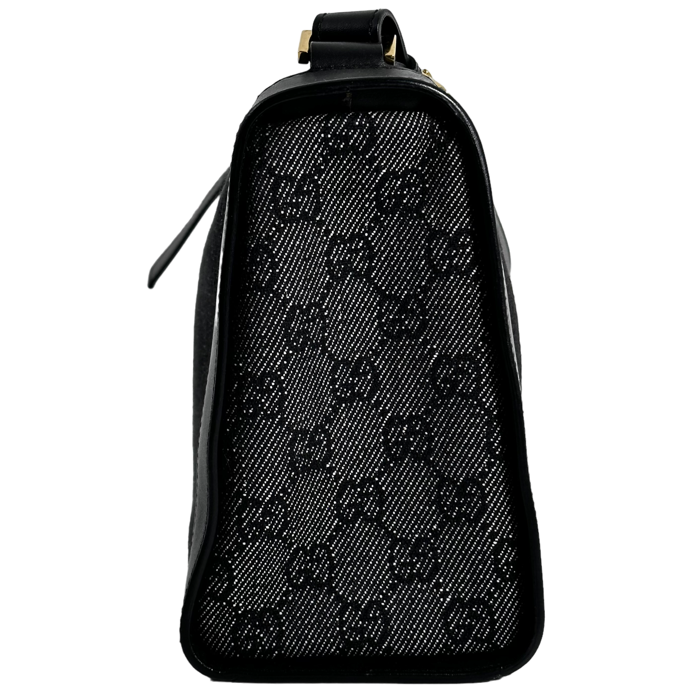 Black GG Denim Shoulder Bag