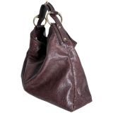 Brown GG Leather Hobo Bag