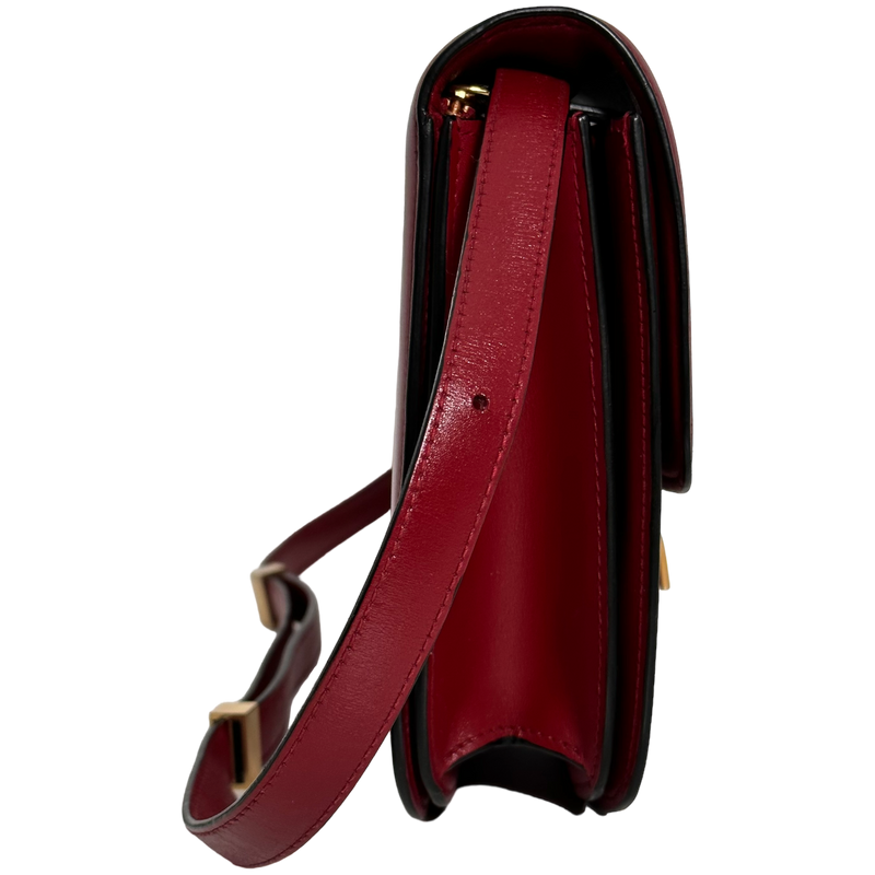 Medium Classic Bag in Box Calfskin Red