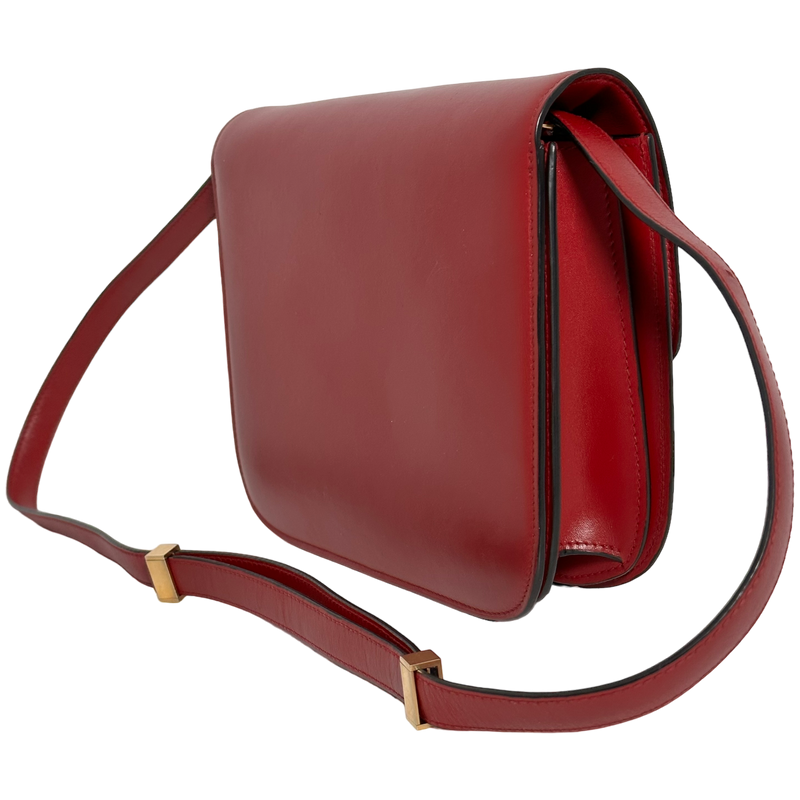 Medium Classic Bag in Box Calfskin Red