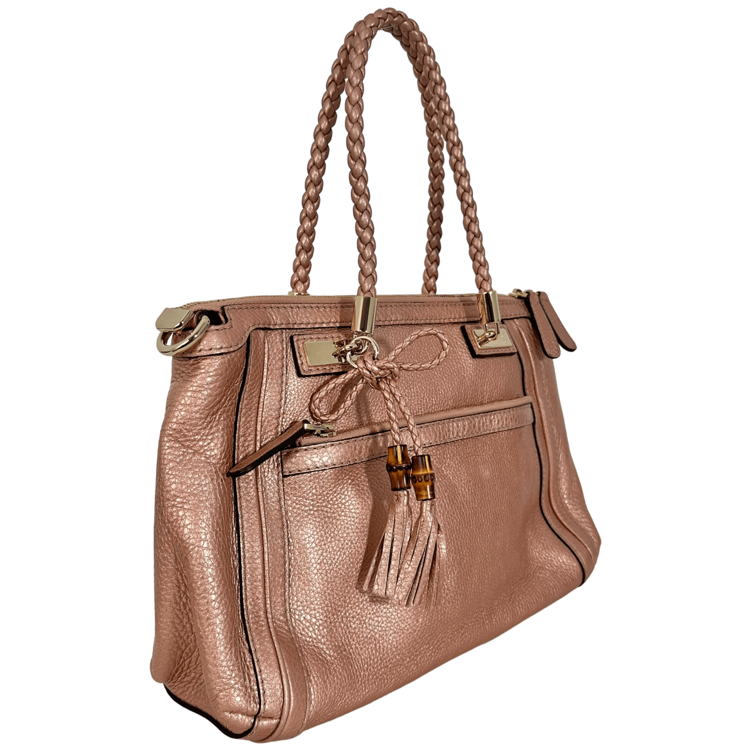 Metallic Pink Bamboo Tote