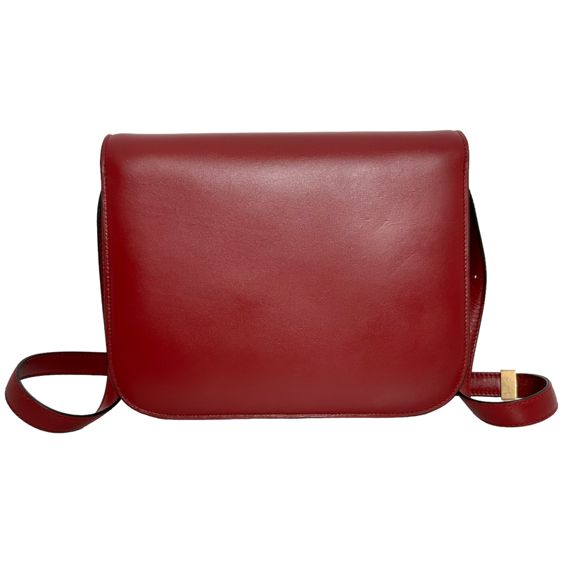 Medium Classic Bag in Box Calfskin Red