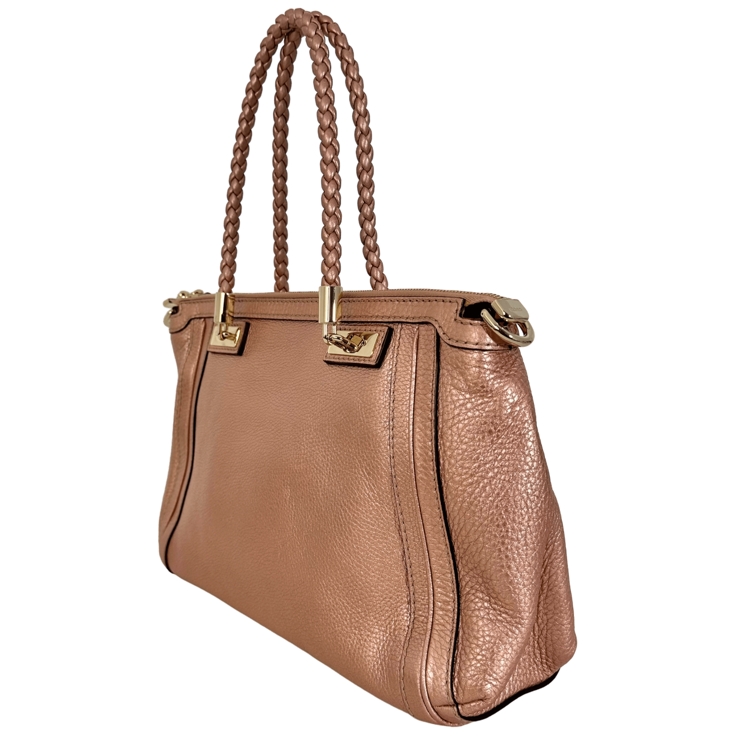 Metallic Pink Bamboo Tote