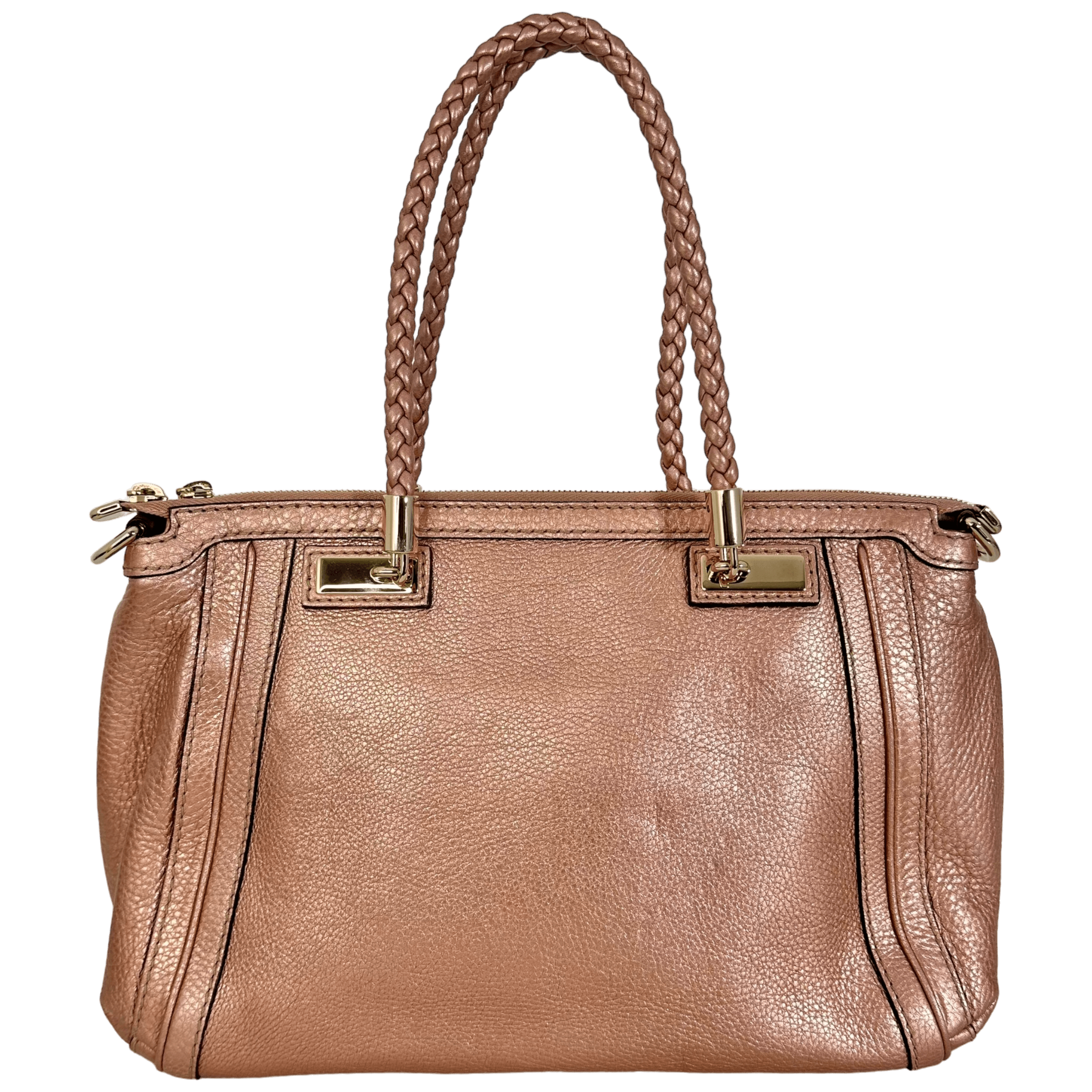 Metallic Pink Bamboo Tote