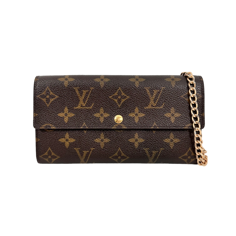 Monogram Wallet with Chain