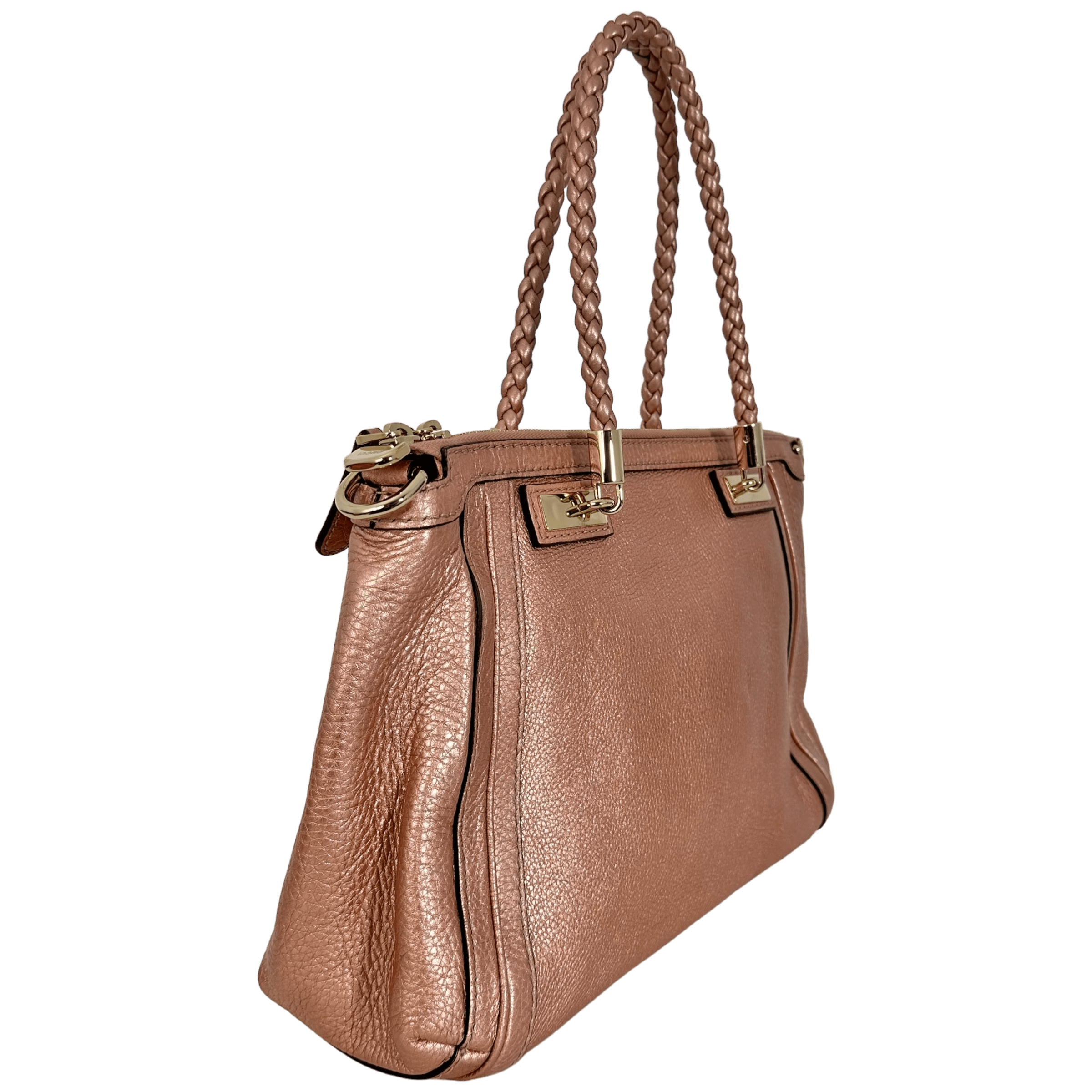 Metallic Pink Bamboo Tote