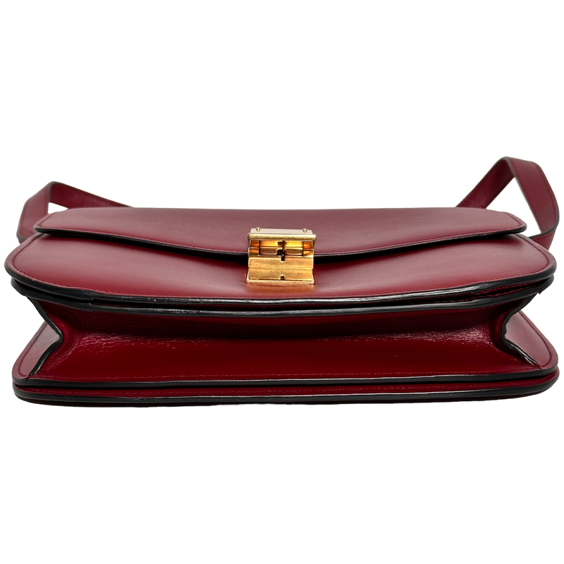 Medium Classic Bag in Box Calfskin Red