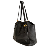 Dark Charcoal Vitello Daino Hobo Tote