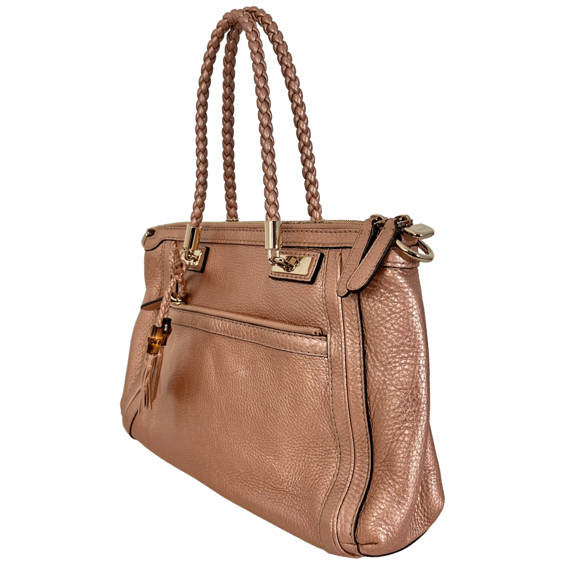 Metallic Pink Bamboo Tote
