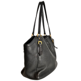 Dark Charcoal Vitello Daino Hobo Tote