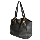 Dark Charcoal Vitello Daino Hobo Tote