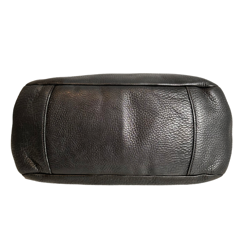 Dark Charcoal Vitello Daino Hobo Tote