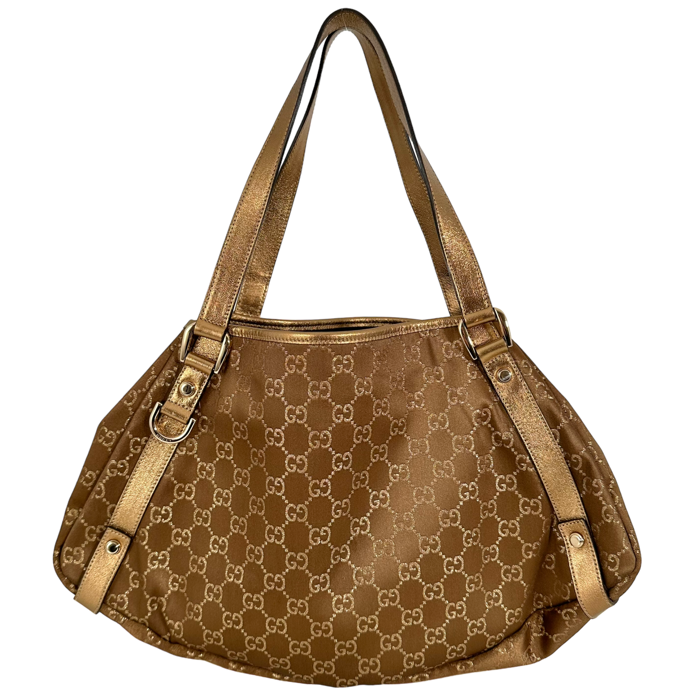 Gold GG Web Shoulder Bag