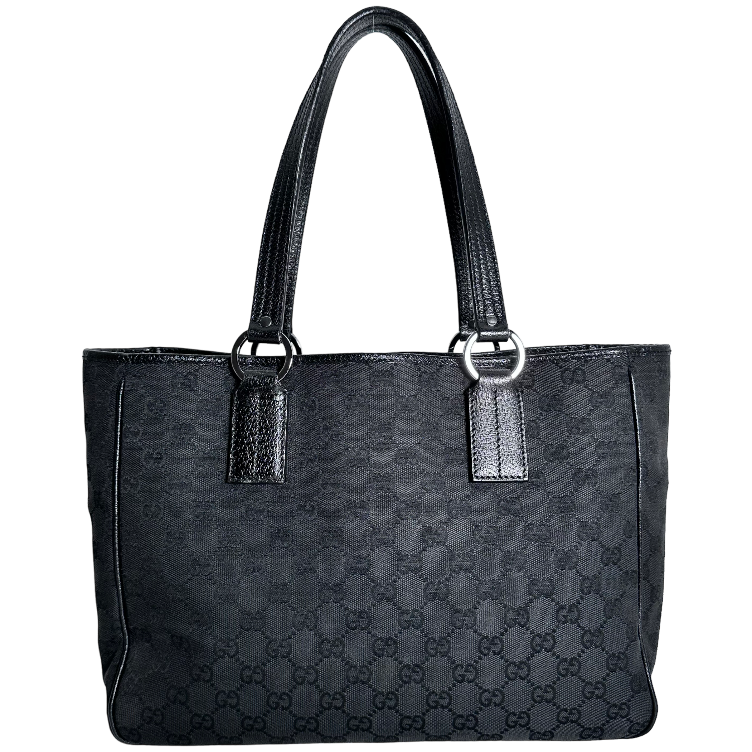 Black GG Web Tote